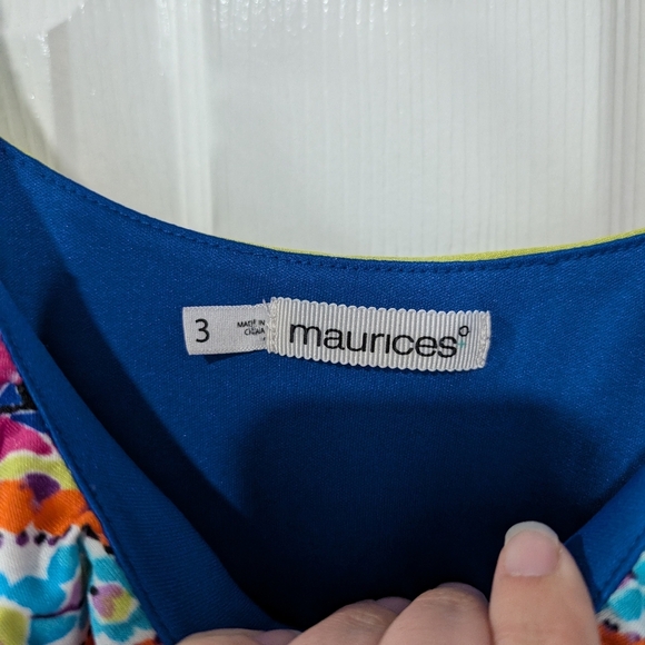 Maurices Vibrant Multicolor Maxi with Spaghetti Straps Dress in Size 3 (3X) - Picture 7 of 11